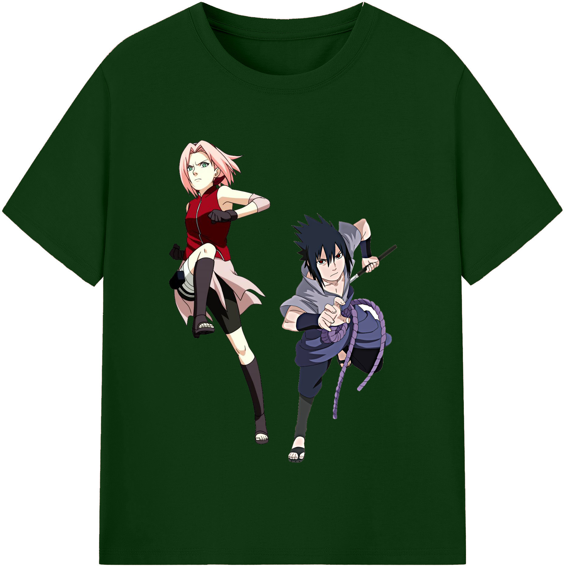 （画像用） NARUTO -ナルト- 春野サクラ Haruno Sakura 綿100％半袖Tシャツ（フロントプリント）